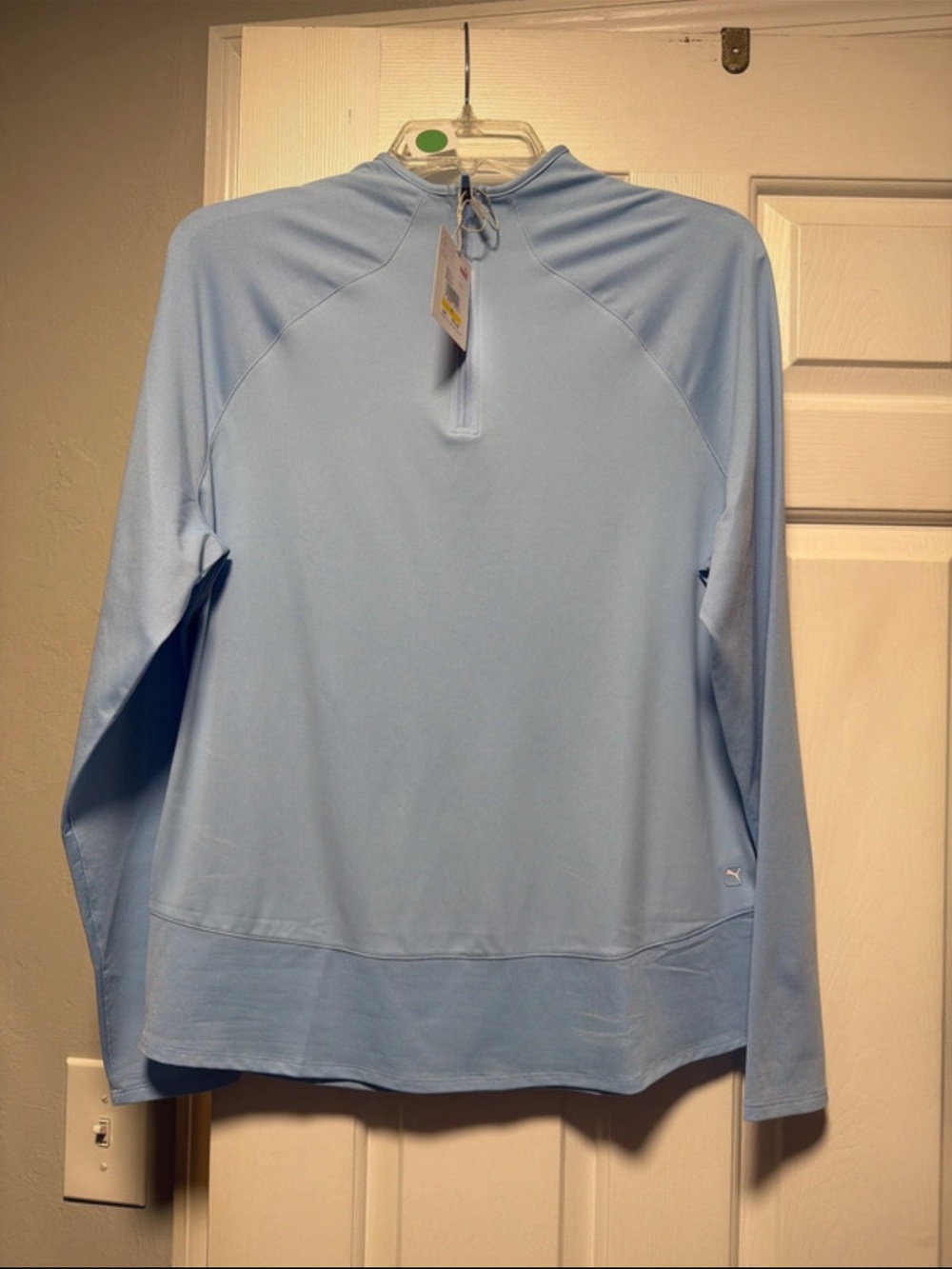 Puma Light Blue Long-Sleeve Pullover with Mock Neck NWT